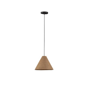 Lampa wisząca japandi z papieru mache o szorstkiej strukturze Ebbio 30cm brązowa