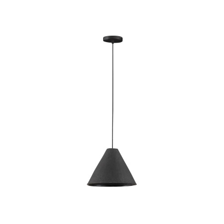 Lampa wisząca japandi z papieru mache o szorstkiej strukturze Ebbio 30cm czarna
