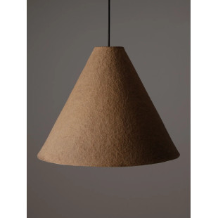 Lampa wisząca japandi z papieru mache o szorstkiej strukturze Ebbio 45cm brązowa