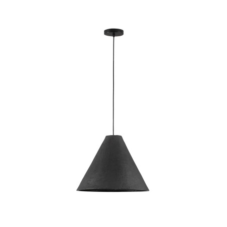 Lampa wisząca japandi z papieru mache o szorstkiej strukturze Ebbio 45cm czarna