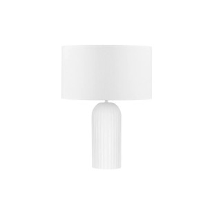 Lampa stołowa japandi na betonowej podstawie Rallio 35 H:47cm biała