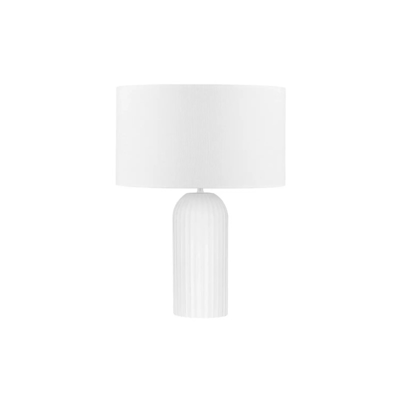 Lampa stołowa japandi na betonowej podstawie Rallio 35 H:47cm biała