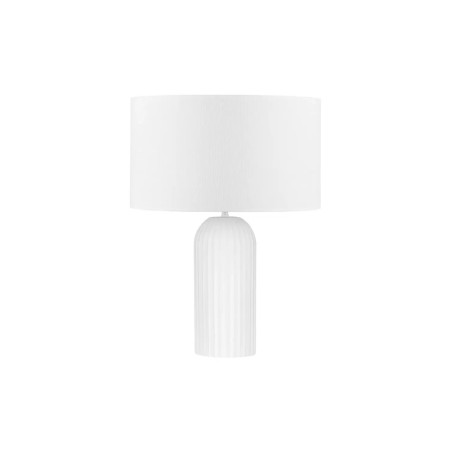 Lampa stołowa japandi na betonowej podstawie Rallio 35 H:47cm biała