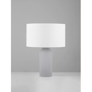 Lampa stołowa japandi na betonowej podstawie Rallio 35 H:47cm szara