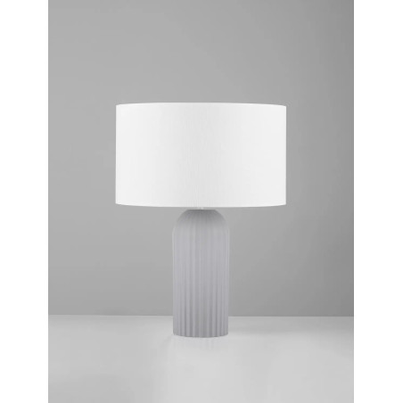 Lampa stołowa japandi na betonowej podstawie Rallio 35 H:47cm szara