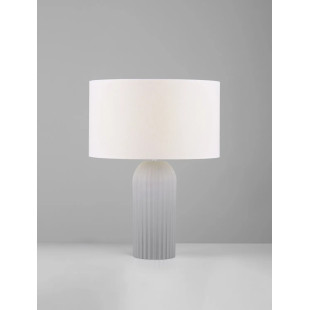 Lampa stołowa japandi na betonowej podstawie Rallio 35 H:47cm szara