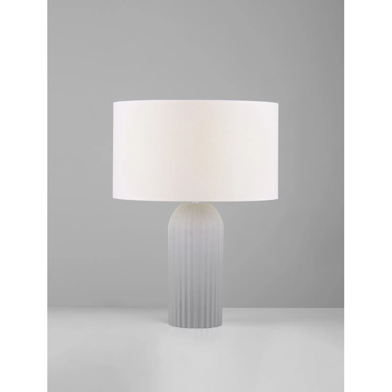 Lampa stołowa japandi na betonowej podstawie Rallio 35 H:47cm szara