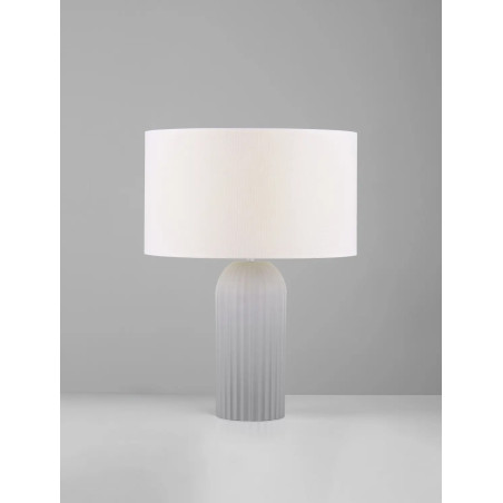Lampa stołowa japandi na betonowej podstawie Rallio 35 H:47cm szara