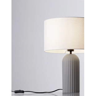 Lampa stołowa japandi na betonowej podstawie Rallio 35 H:47cm szara