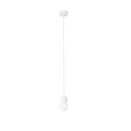 Lampa gipsowa wiszące kule Noon 8cm biała
