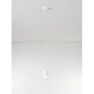 Lampa gipsowa wiszące kule Noon 8cm biała