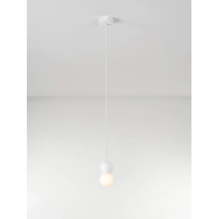 Lampa gipsowa wiszące kule Noon 8cm biała