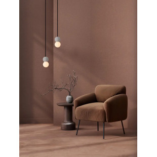 Lampa gipsowa wiszące kule Noon 8cm biało-szara