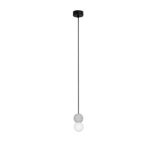 Lampa gipsowa wiszące kule Noon 8cm biało-szara
