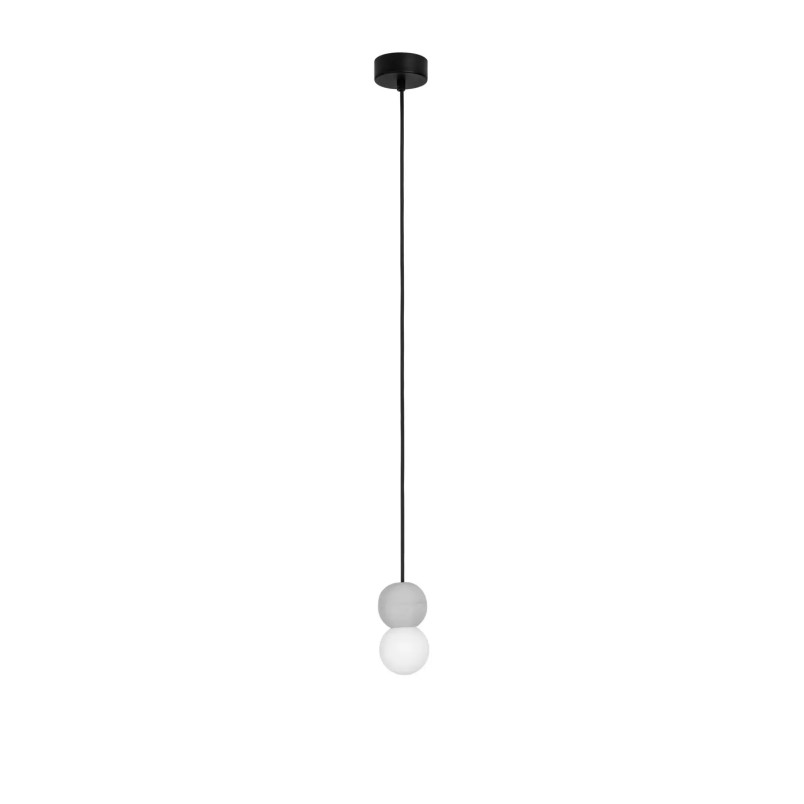 Lampa gipsowa wiszące kule Noon 8cm biało-szara