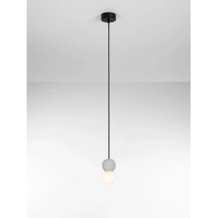 Lampa gipsowa wiszące kule Noon 8cm biało-szara