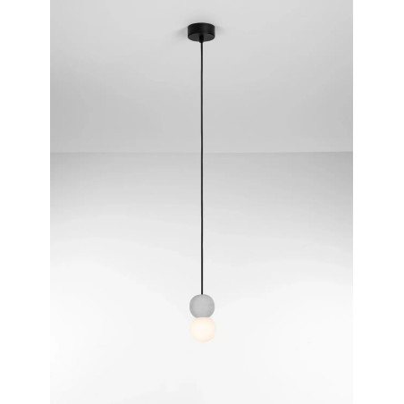 Lampa gipsowa wiszące kule Noon 8cm biało-szara
