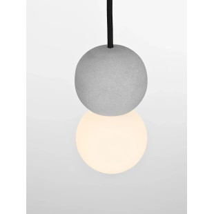Lampa gipsowa wiszące kule Noon 8cm biało-szara