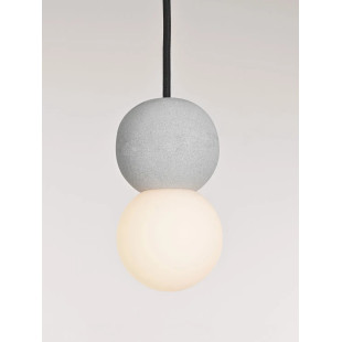Lampa gipsowa wiszące kule Noon 8cm biało-szara