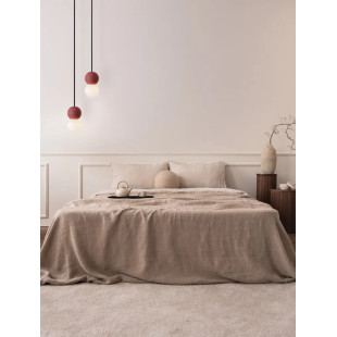 Lampa gipsowa wiszące kule Noon 8cm biało-czerwona