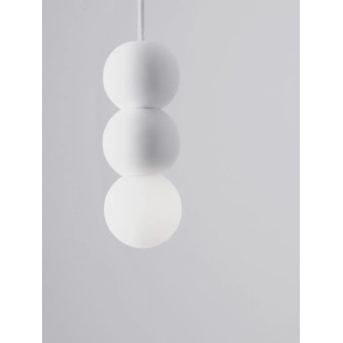 Lampa gipsowa wiszące kule Noon III 8cm biała