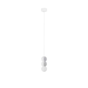 Lampa gipsowa wiszące kule Noon III 8cm biała