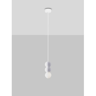 Lampa gipsowa wiszące kule Noon III 8cm biała