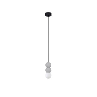 Lampa gipsowa wiszące kule Noon III 8cm biało-szara