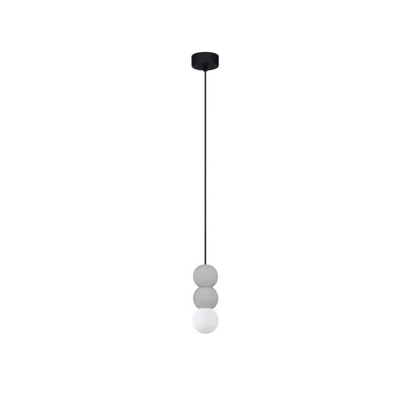 Lampa gipsowa wiszące kule Noon III 8cm biało-szara