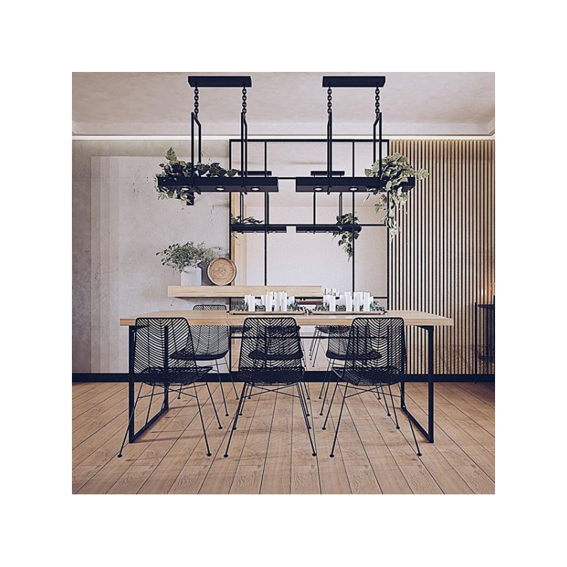 Lampa Wisząca Loft Czarna Markslojd z Półką LED 80cm | Kup Teraz