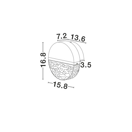 Kinkiet okrągły marmurowo-szklany Pianetti 15,8cm IP44 LED 3000K biały marmur / złoty mosiądz / przeźroczysty
