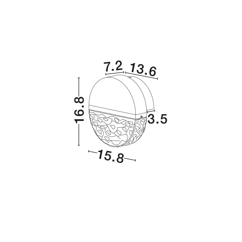 Kinkiet okrągły marmurowo-szklany Pianetti 15,8cm IP44 LED 2700K biały marmur / złoty mosiądz / przeźroczysty