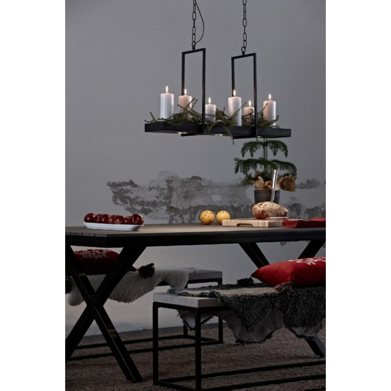 Lampa Wisząca Loft Czarna Markslojd z Półką LED 80cm | Kup Teraz