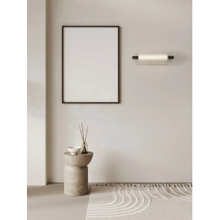 Kinkiet - szkło ryflowane Corfino H40cm LED 3000K przeźroczysty / czarny