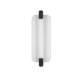 Kinkiet - szkło ryflowane Corfino H40cm LED 3000K przeźroczysty / czarny