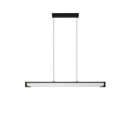 Lampa wisząca podłużna - szkło ryflowane Corfino 87cm LED 3000K przeźroczysty / czarny