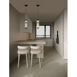 Lampa wisząca designerska - akrylowa Acchio 12cm LED 3000K przeźroczysto-czarna