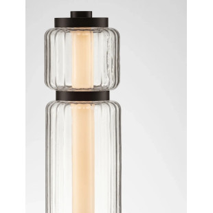 Lampa stołowa designerska - akrylowa Acchio H39cm LED 3000K przeźroczysto-czarna