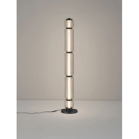 Lampa stołowa designerska - akrylowa Acchio H123cm LED 3000K przeźroczysto-czarna