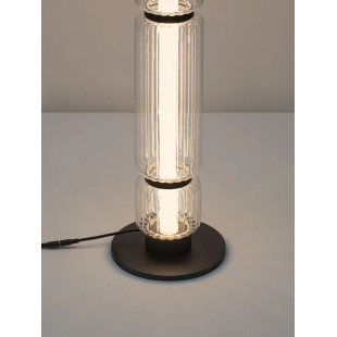 Lampa stołowa designerska - akrylowa Acchio H123cm LED 3000K przeźroczysto-czarna