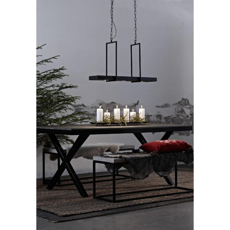 Lampa Wisząca Loft Czarna Markslojd z Półką LED 80cm | Kup Teraz