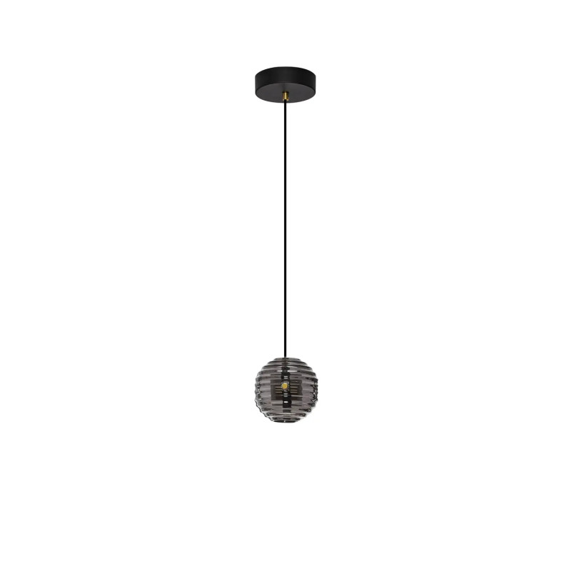 Lama wisząca kula - szkło dekoracyjne dymione Ossio 15cm LED 3000K 