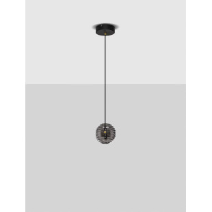 Lama wisząca kula - szkło dekoracyjne dymione Ossio 15cm LED 3000K 