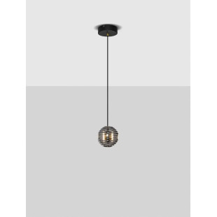 Lama wisząca kula - szkło dekoracyjne dymione Ossio 15cm LED 3000K 