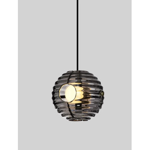 Lama wisząca kula - szkło dekoracyjne dymione Ossio 15cm LED 3000K 