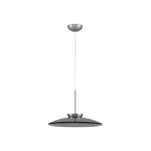 Lampa wisząca szklana designerska - ściemniacz triac Loggi 50cm LED 3000K szkło dymione / ciemny nikiel