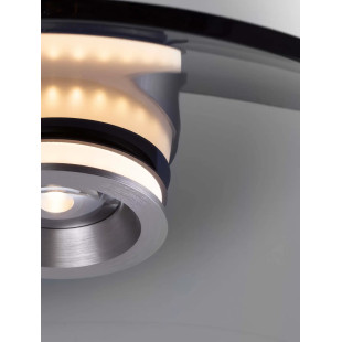 Plafon szklany - ściemniacz triac Loggi 50cm LED 3000K szkło dymione / ciemny nikiel