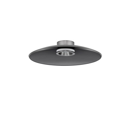 Plafon szklany - ściemniacz triac Loggi 50cm LED 3000K szkło dymione / ciemny nikiel