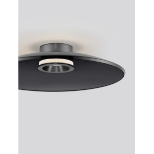 Plafon szklany - ściemniacz triac Loggi 50cm LED 3000K szkło dymione / ciemny nikiel