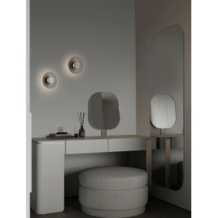Kinkiet szklany designerski Loggi 15cm LED 3000K szkło dymione / ciemny nikiel